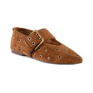 Seychelles Grommet Suede Flat, Brown